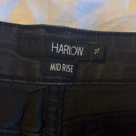 Harlow Black Distressed Jean Shorts - Picture 2 of 4
